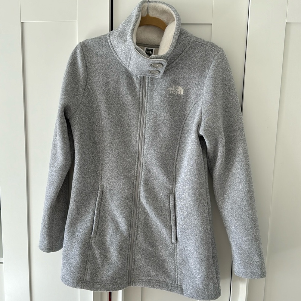 North Face knit and fleece zip up